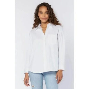 Velvet Heart White Lightweight Long Sleeve Button Down S